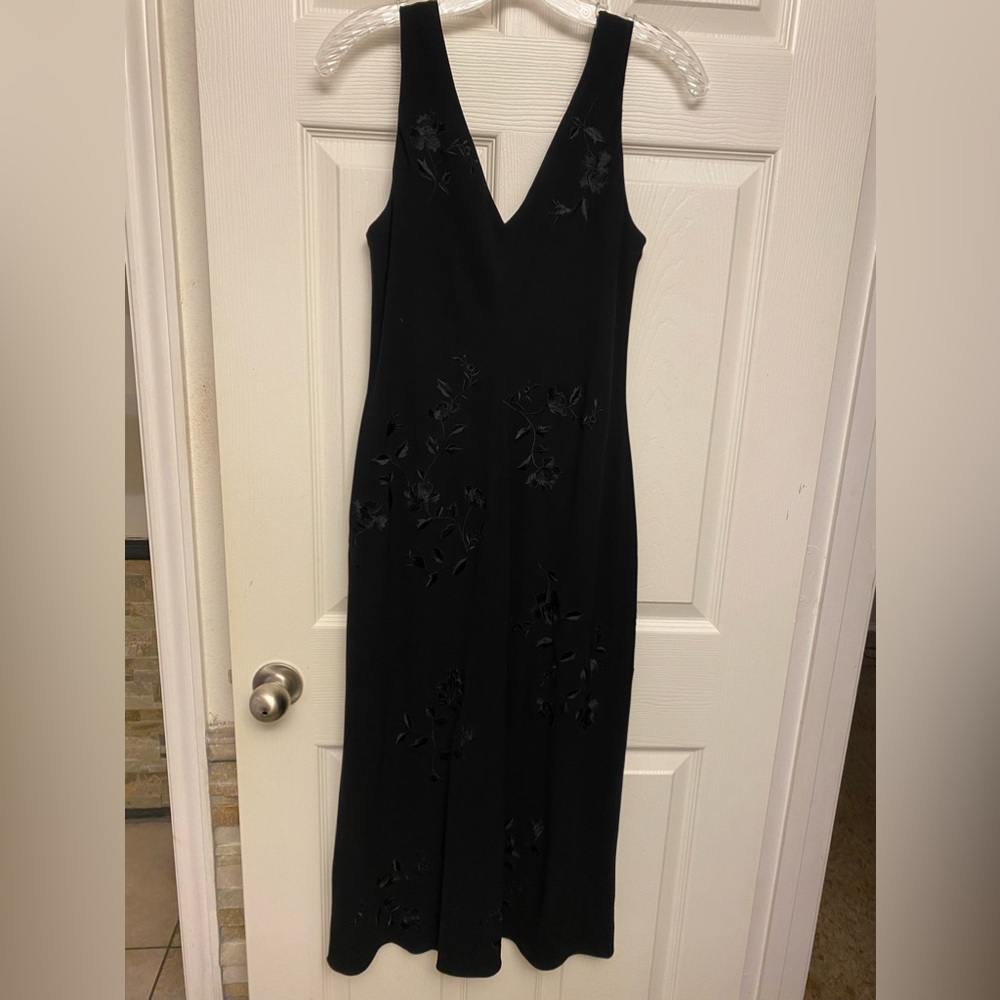 Lauren by Ralph Lauren black dress with flower details